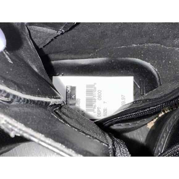 Karl Lagerfeld Black Leather Combat Boots with Logo Charm - Picture 4 of 4